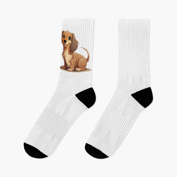 Item preview, Cartoon Style Dachshund Weiner Dog Painting Drawing Logo Sticker, wall arts, Art Prints and More designed and sold by Kevin Lou.