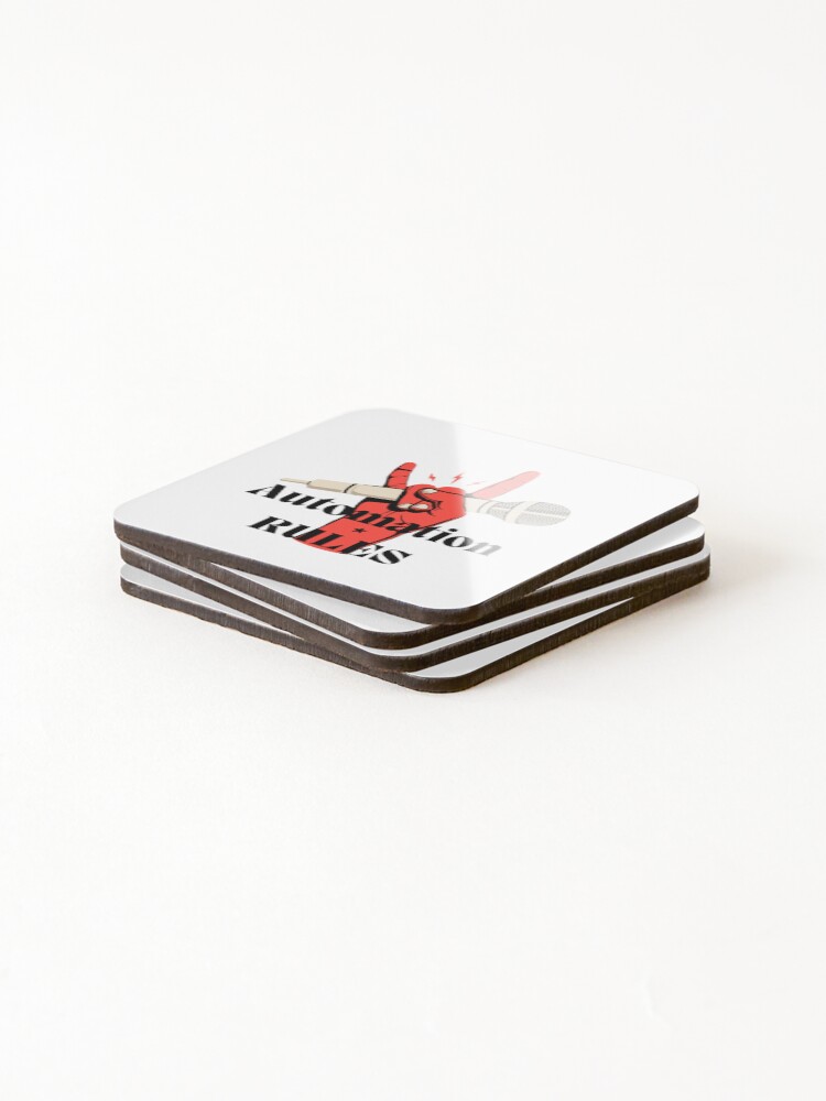 Thumbnail 4 of 5, Coasters (Set of 4), Automation RULES designed and sold by TradingPosters.