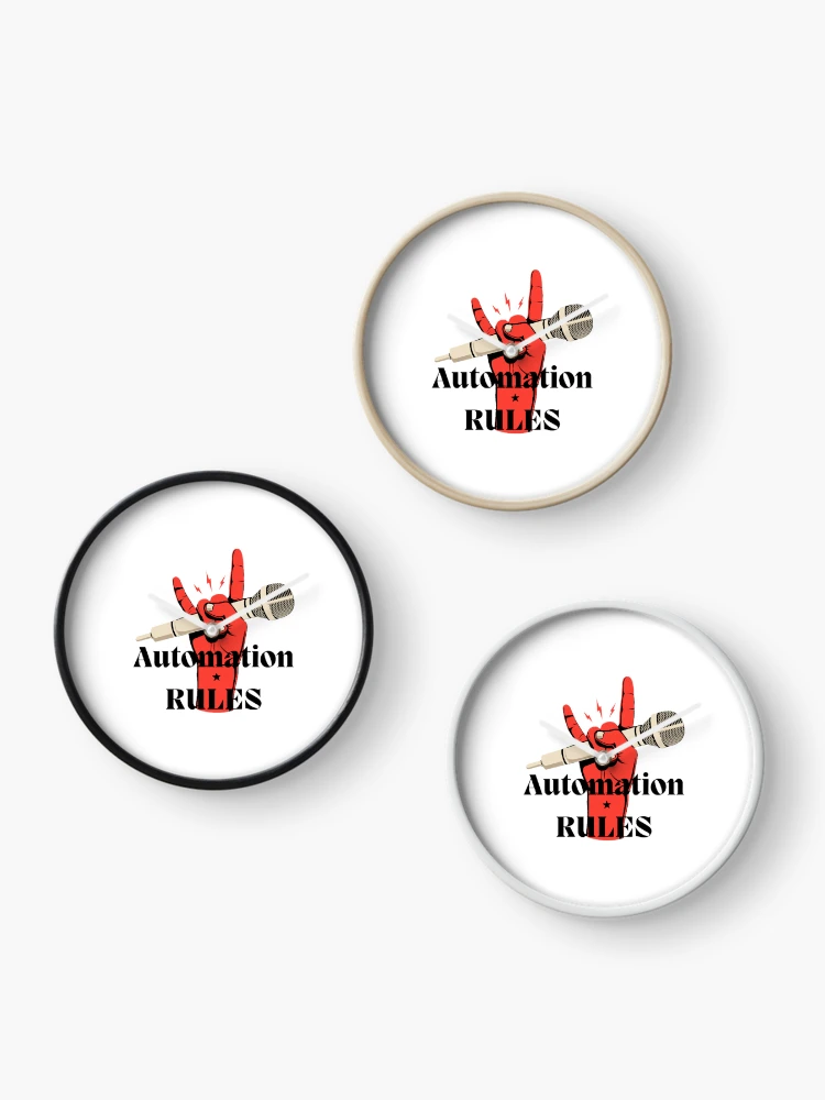 Thumbnail 3 of 4, Clock, Automation RULES designed and sold by TradingPosters.