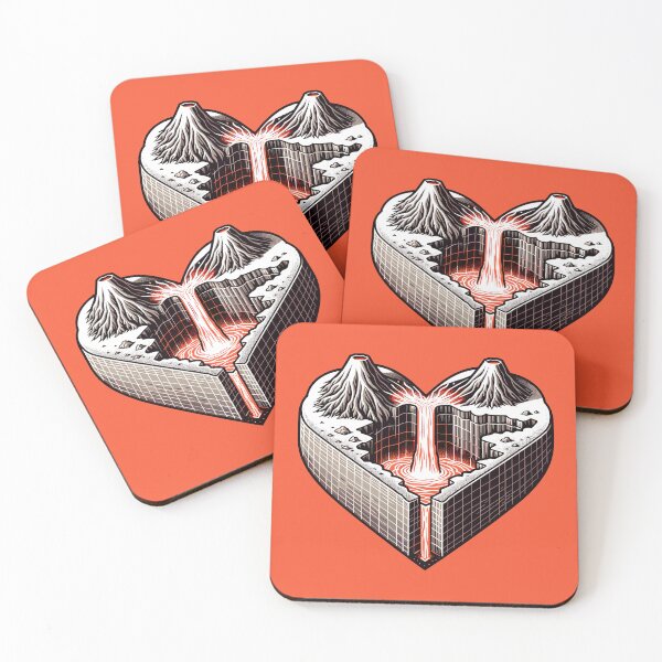Item preview, Retro Volcano Lava Heart designed and sold by SweetClicks123.