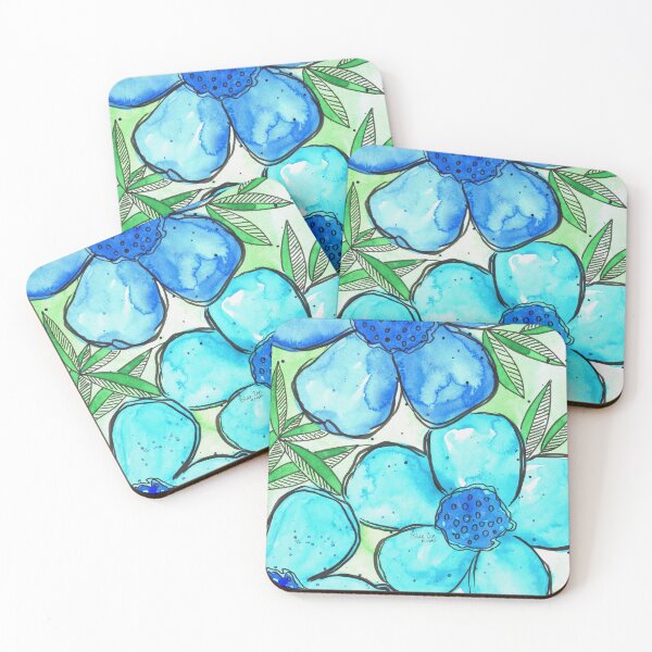 Item preview, Floral Symphony - Blue designed and sold by BlueZenStudio.