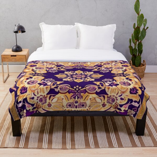 Item preview, Purple and gold Persian floral  designed and sold by Roxburylane.