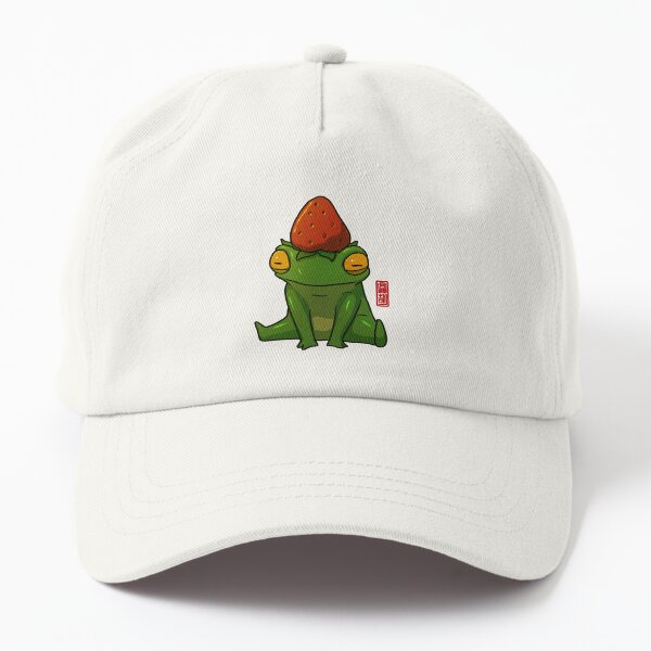 Aperçu de l'œuvre grenouille chapeau fraise créée et vendue par DingHuArt.