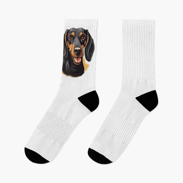 Item preview, Cartoon Style Dachshund Weiner Dog Painting Drawing Logo Sticker, wall arts, Art Prints and More designed and sold by Kevin Lou.