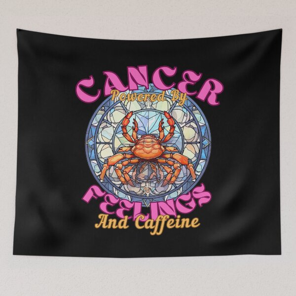 Item preview, Cancer: Powered By Feelings And Caffeine. cancer constellation designed and sold by ZodiacWonders.