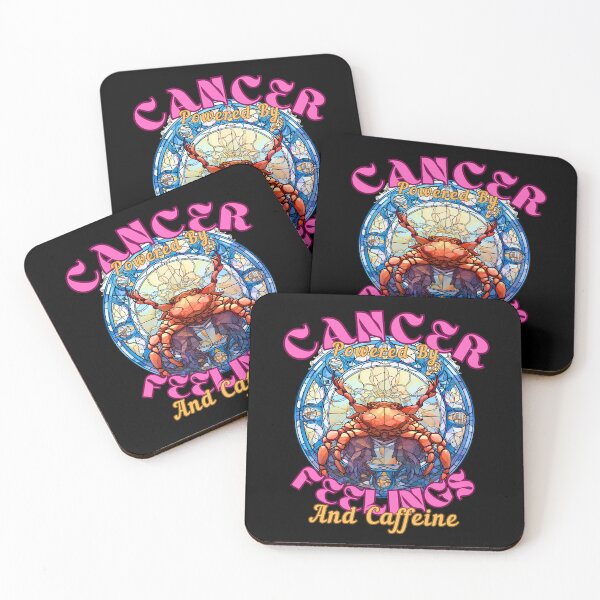 Item preview, Cancer: Powered By Feelings And Caffeine. cancer lover designed and sold by ZodiacWonders.