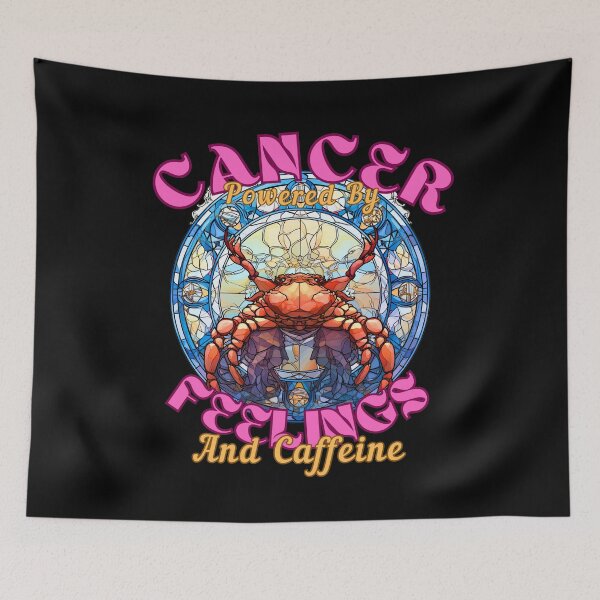Item preview, Cancer: Powered By Feelings And Caffeine. cancer lover designed and sold by ZodiacWonders.