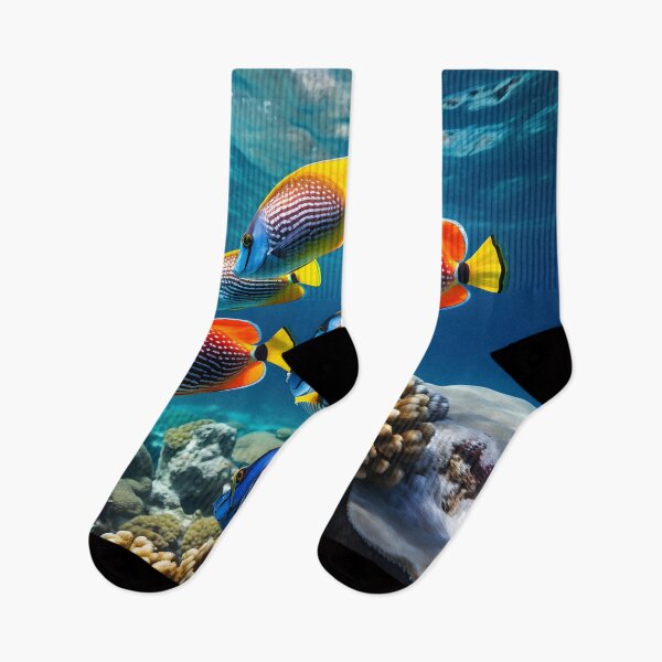 Item preview, Underwater Ballet: A School of Vibrantly Colored Tangs in Graceful Motion designed and sold by aiartbay.