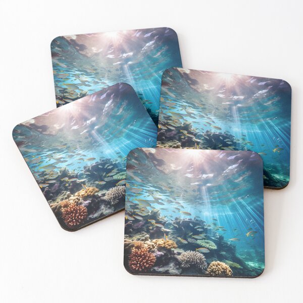 Item preview, Aquatic Ballet Serene Fish Gliding Amidst Coral Gardens designed and sold by aiartbay.