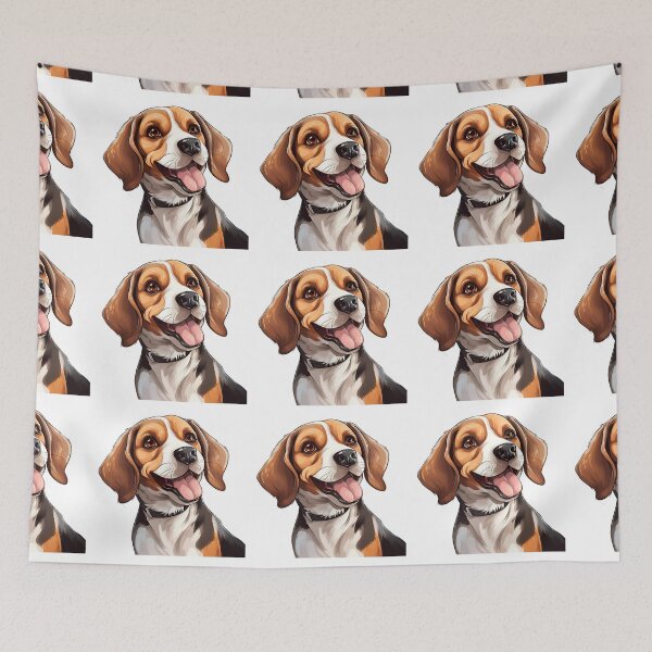 Item preview, Cartoon Style Beagle Painting Drawing Logo Sticker, wall arts, Art Prints and More designed and sold by Kevin Lou.