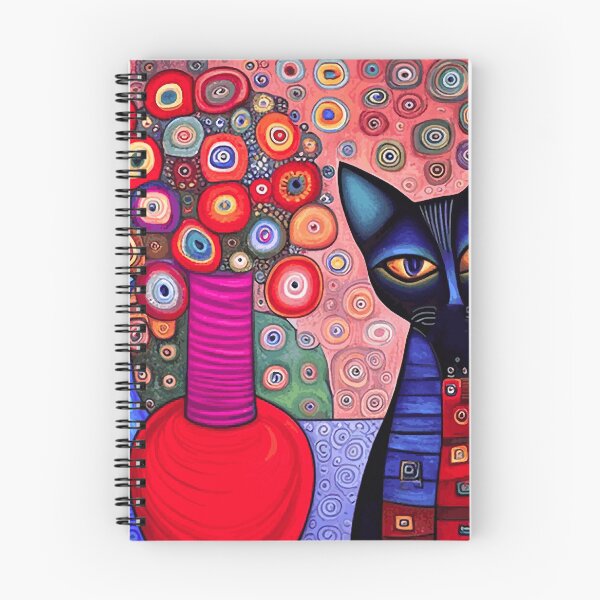 Item preview, Black Cat in Flower Vase Still Life Painting designed and sold by Vicky Brago-Mitchell®.