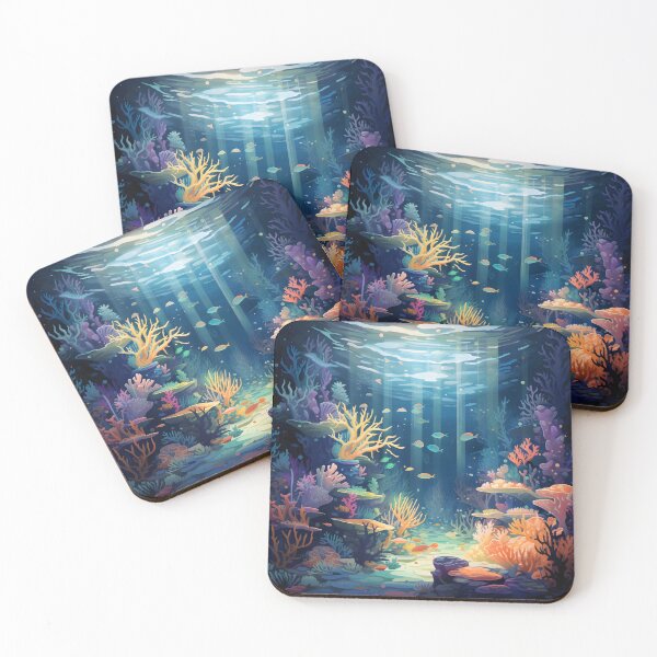 Item preview, Ethereal Depths: A Dreamy Underwater World Enhanced with Sfumato designed and sold by aiartbay.