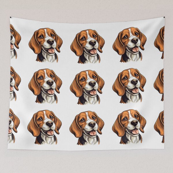 Item preview, Cartoon Style Beagle Painting Drawing Logo Sticker, wall arts, Art Prints and More designed and sold by Kevin Lou.