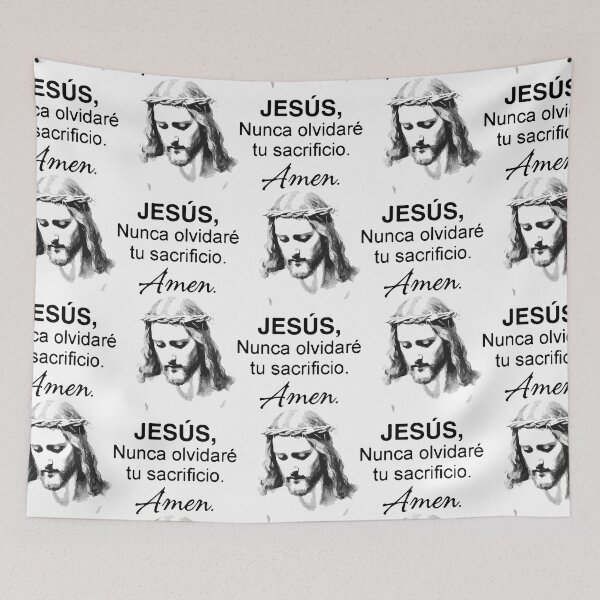 Item preview, ILUSTRACIÓN EN NEGRO SACRIFICIO INOLVIDABLE DE JESÚS designed and sold by FCOdesigns.