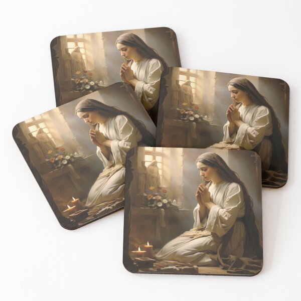 Item preview, Young Saint Thérèse of Lisieux in prayer. designed and sold by Spiritus Lupi.