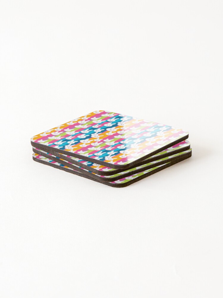 Thumbnail 4 of 5, Coasters (Set of 4), Rabbit Rhapsody designed and sold by BOSSPPDESIGN.