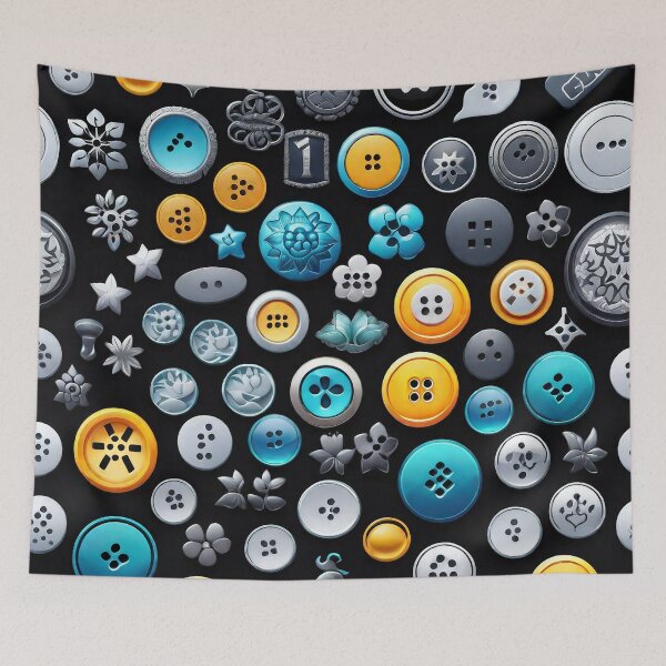 Item preview, a bunch of buttons on a black background designed and sold by Enga6.