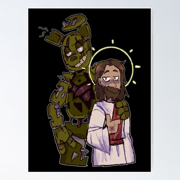 I redrew that one photo of Springtrap and Jesus! These two make a