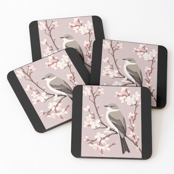 Item preview, Western Kingbird on white flower branch designed and sold by SallieIrma.
