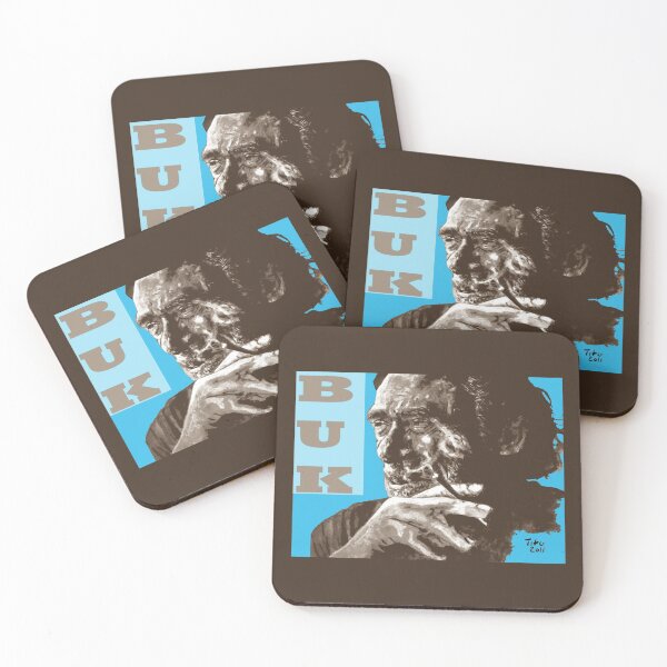 Item preview, Charles BUK owski - POP-ART - sepia blue designed and sold by ARTito.