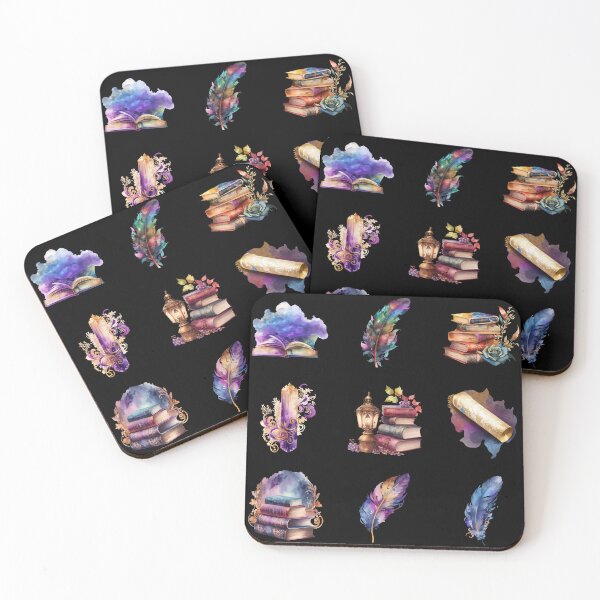 Item preview, Fantasy Stacked Books, Quills, Parchment Roll designed and sold by pixclipart.