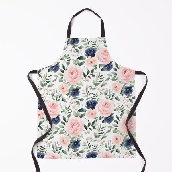 Item preview, Navy and Pale Pink Roses designed and sold by peachculture.