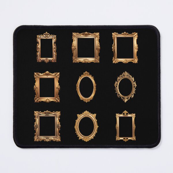 Item preview, Golden Frames Set Various Shapes and Designs designed and sold by pixclipart.