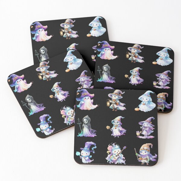 Item preview, Watercolor Halloween Cute Ghost and Characters designed and sold by pixclipart.