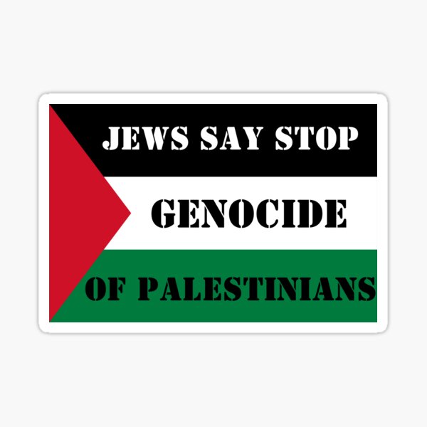 Item preview, Jews Say Stop Genocide of Palestinians  Free Palestine with Flag designed and sold by EspyDesignCo.