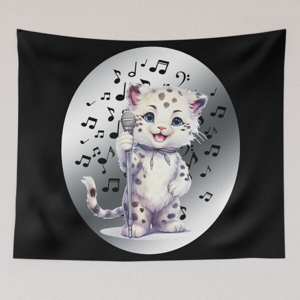 Item preview, Singing Snow Leopard designed and sold by Artbellachi.