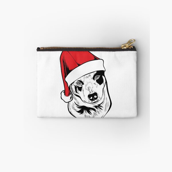 Item preview, Australian Cattledog with Santa hat designed and sold by AussieWorkDogs.