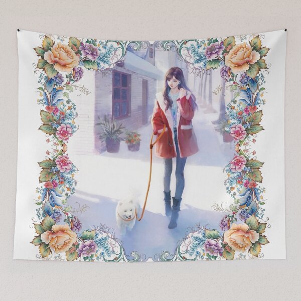 Item preview, Girl walking her dog designed and sold by Dragon-God.