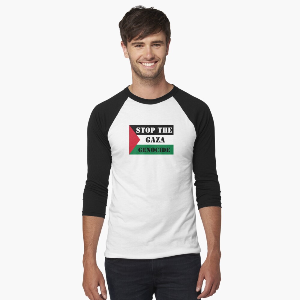 Stop The Gaza Genocide- Free Palestine with Flag