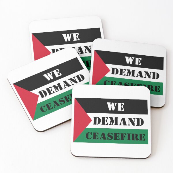 Item preview, We Demand Ceasefire -  Free Palestine with Flag designed and sold by EspyDesignCo.