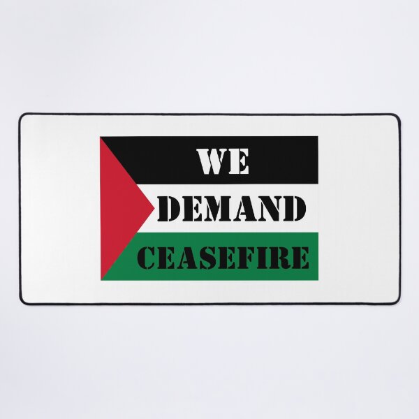 Item preview, We Demand Ceasefire - Free Palestine with Flag designed and sold by EspyDesignCo.