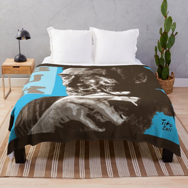 Item preview, Charles BUK owski - POP-ART - sepia blue designed and sold by ARTito.