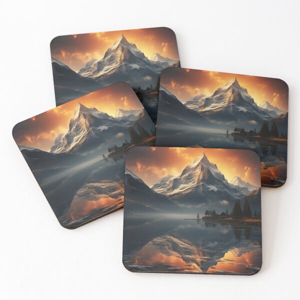 Item preview, Majestic high mountain view designed and sold by MiraCleAI.