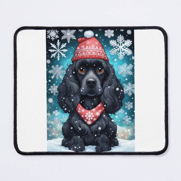 Item preview, Dreamy Christmas with Black Spaniel designed and sold by Mechanical-Artt.