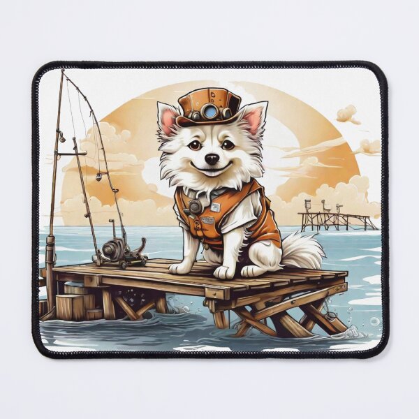 Item preview, Japanese Chin Gone Fishing: A Tranquil Catch designed and sold by Fenomena Designs.