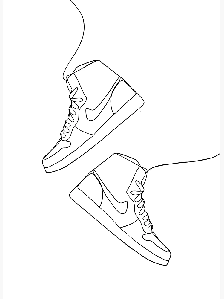 Sneakers one line art, shoes art, sneakerhead 