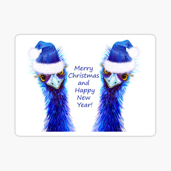 Christmas Emus Sticker