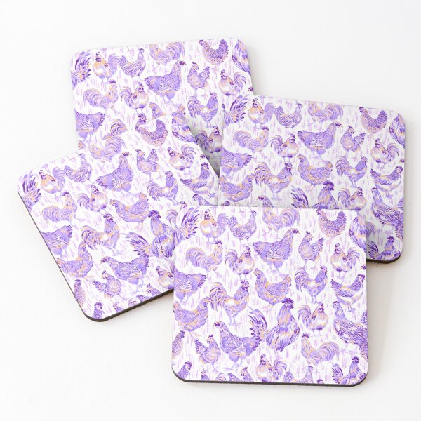 Item preview, Rooster & family Lilac designed and sold by Fabricatemyart.