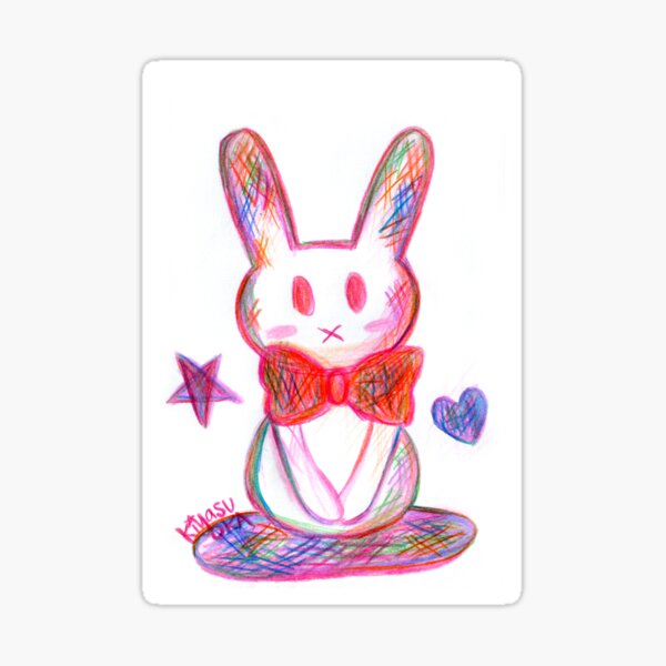 Cute Bunny Pinkness Sticker