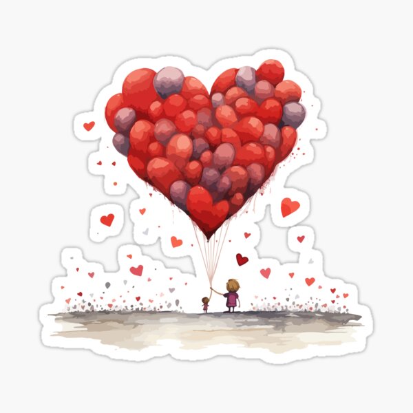 Item preview, Heart Balloons Galore: Love Art Collection designed and sold by MeawExoplanet.