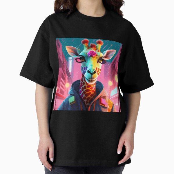 Furry Giraffe 4 Oversized T-Shirt