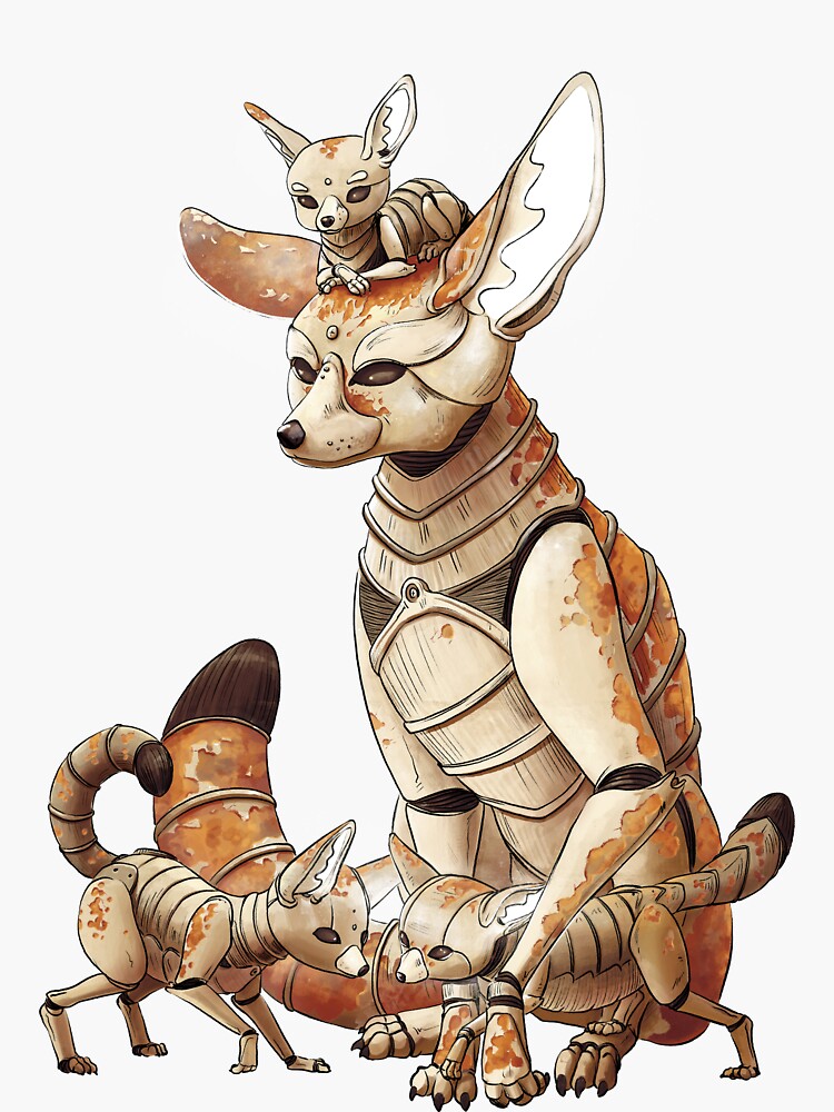 Animal robot fennec fox steampunk