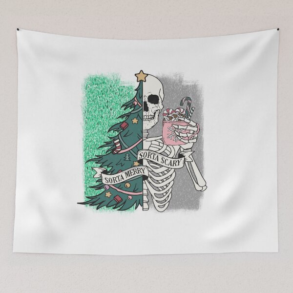 Item preview, Sorta Scary Merry Sorta Christmas Skeleton Tree Santa designed and sold by AME ⭐⭐⭐⭐⭐.