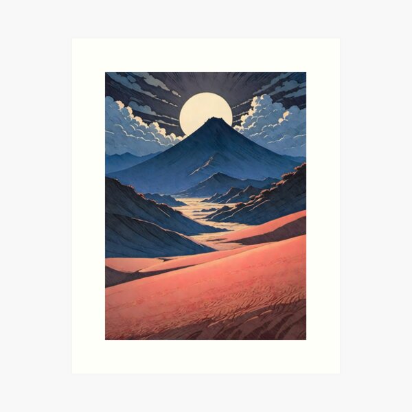Item preview, The Trip Through Gehn - A Contemporary Ukiyo-e Nature Landscape designed and sold by Kijiermono.
