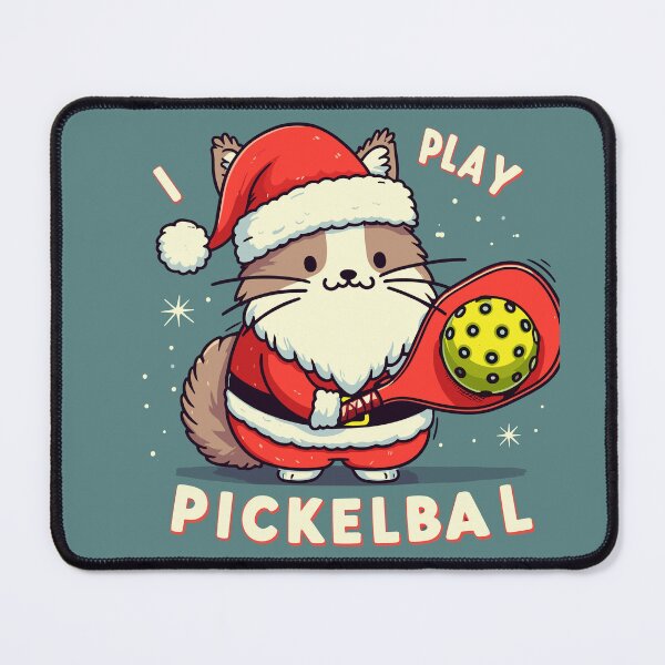 Item preview, Vintage Cute Santa Cat Loves and Plays Pickleball Christmas Gift designed and sold by 8fifty8.