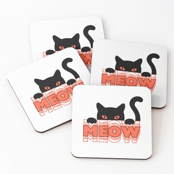 Item preview, MEOW - Minimalist Cat Design for Cat Lovers designed and sold by BKPrintDesing.